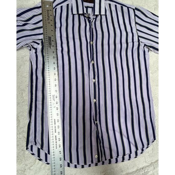 Etro Milano Made in Italy Mens Sz 39 Button Up Striped Casual Shirt Long Sleeve - Picture 6 of 7